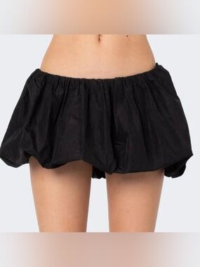 Edikted Black Mini Bubble Skirt